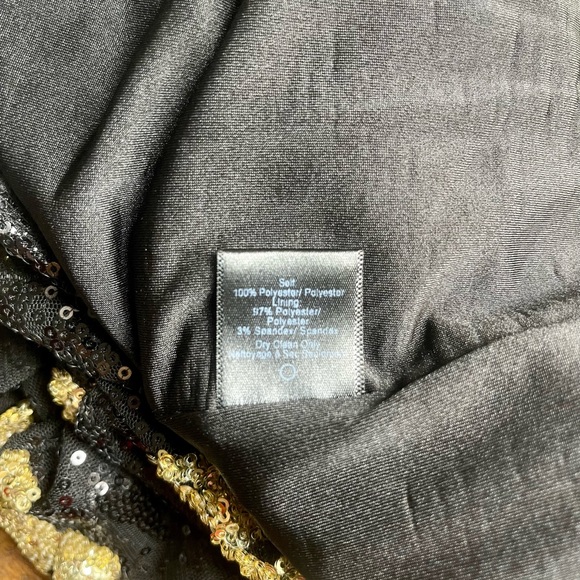 DRESS THE POPULATION- Tabitha metallic formal Sequin dress - Picture 6 of 6